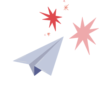 Illustration av ett pappersflygplan