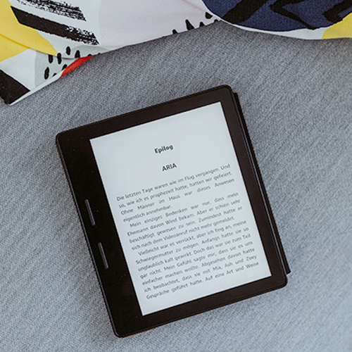 Foto på en läsplatta från Amazon