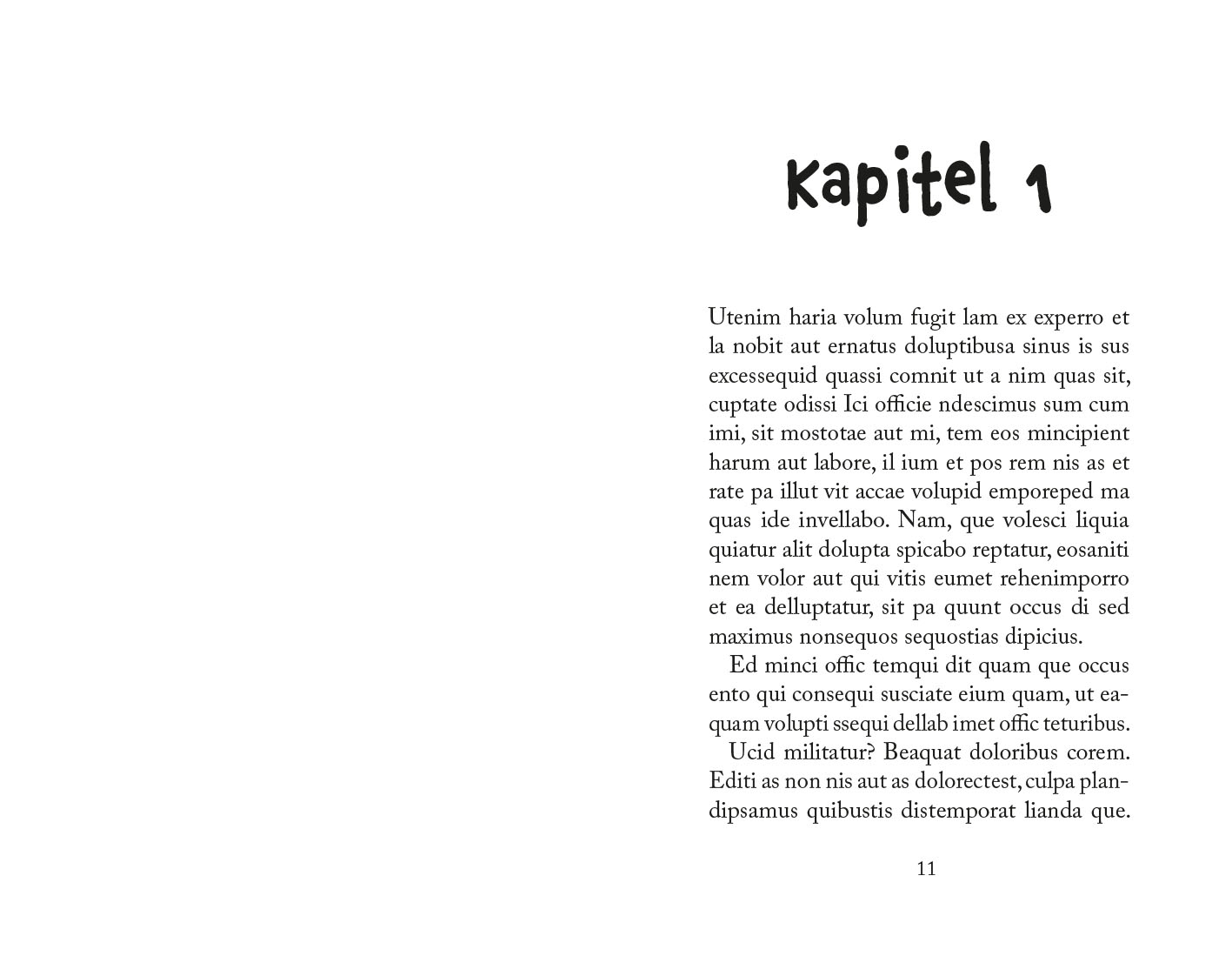 Exempel kapitel design barnbok variant lustig