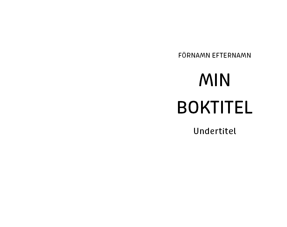 Exempel titel sida design poesi klassisk variant individuell