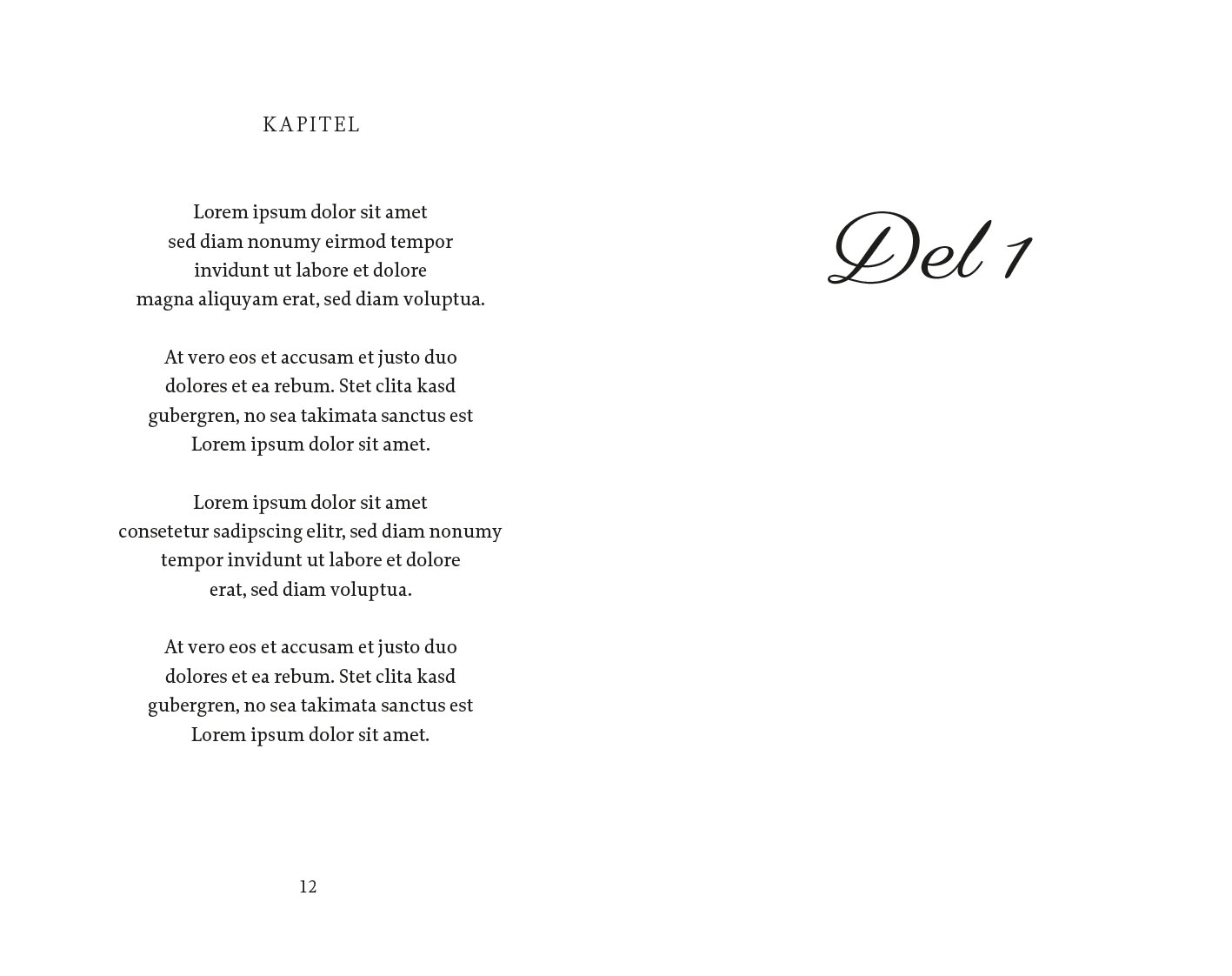 Exempel underkapitel design poesi klassisk variant romantisk