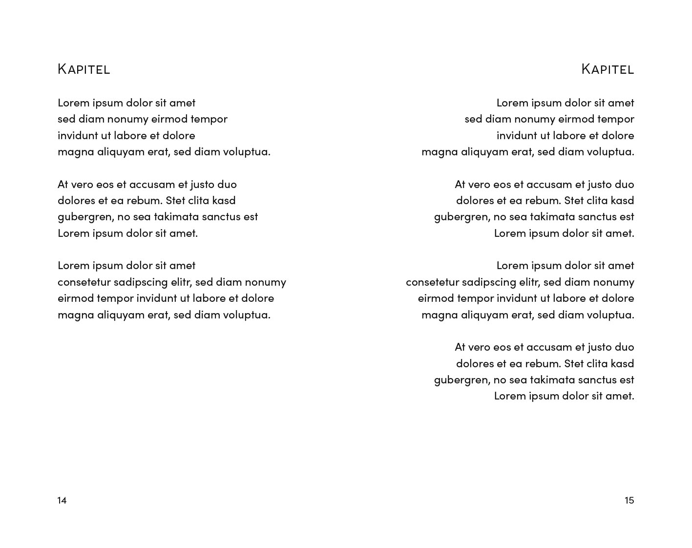 Exempel underkapitel design poesi modern variant balanserad