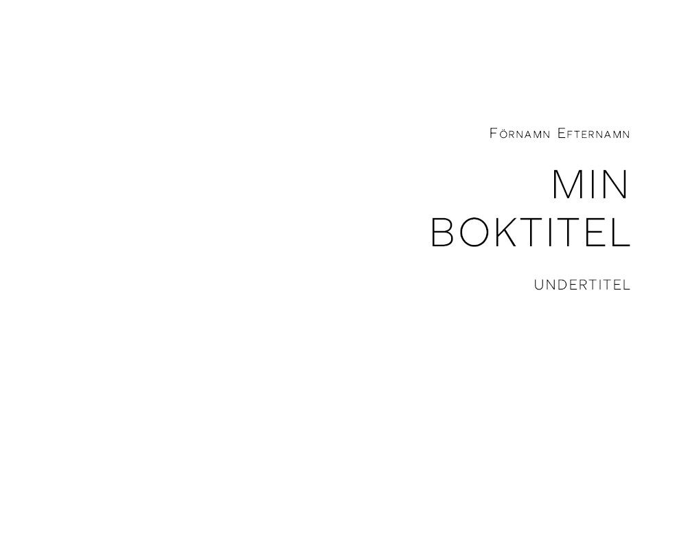 Exempel titel sida design poesi modern variant innovativ