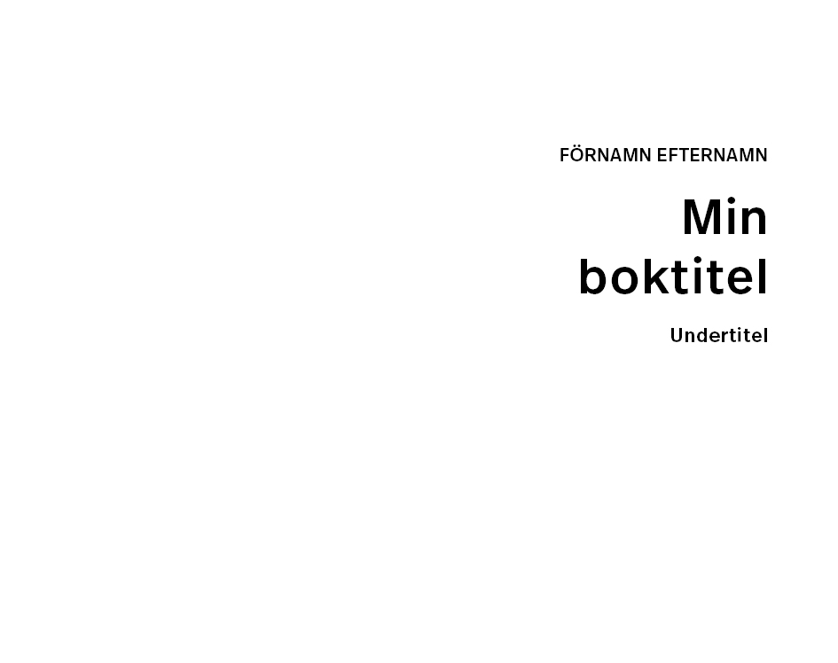Exempel titel sida design poesi modern variant rustik
