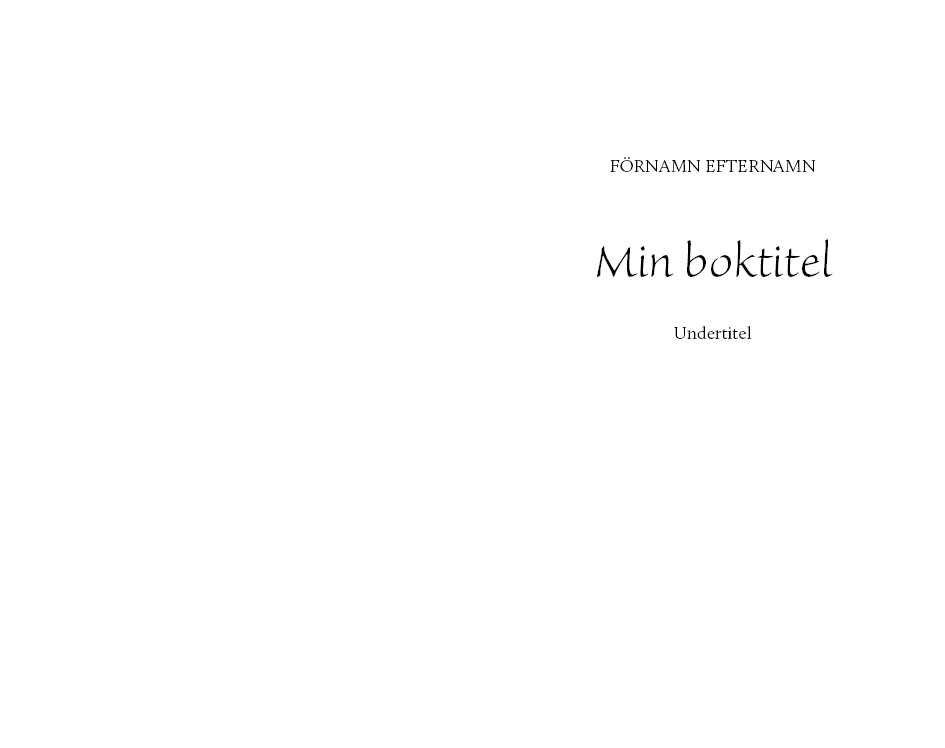 Exempel titel sida design lifestyle variant klassisk