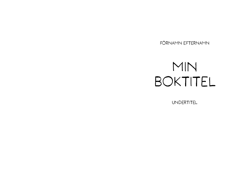 Exempel titelsida design lifestyle variant modern
