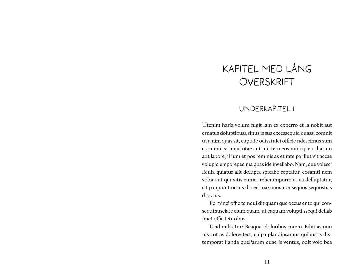 Exempel kapitel design lifestyle variant modern