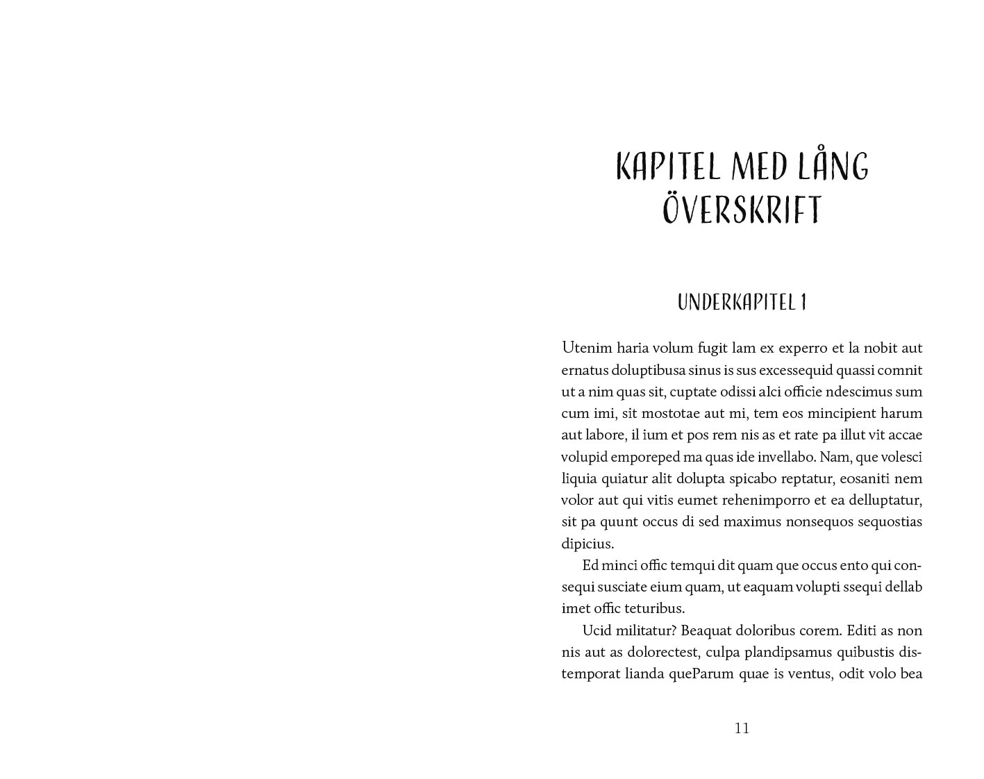 Exempel kapitel design lifestyle variant livlig