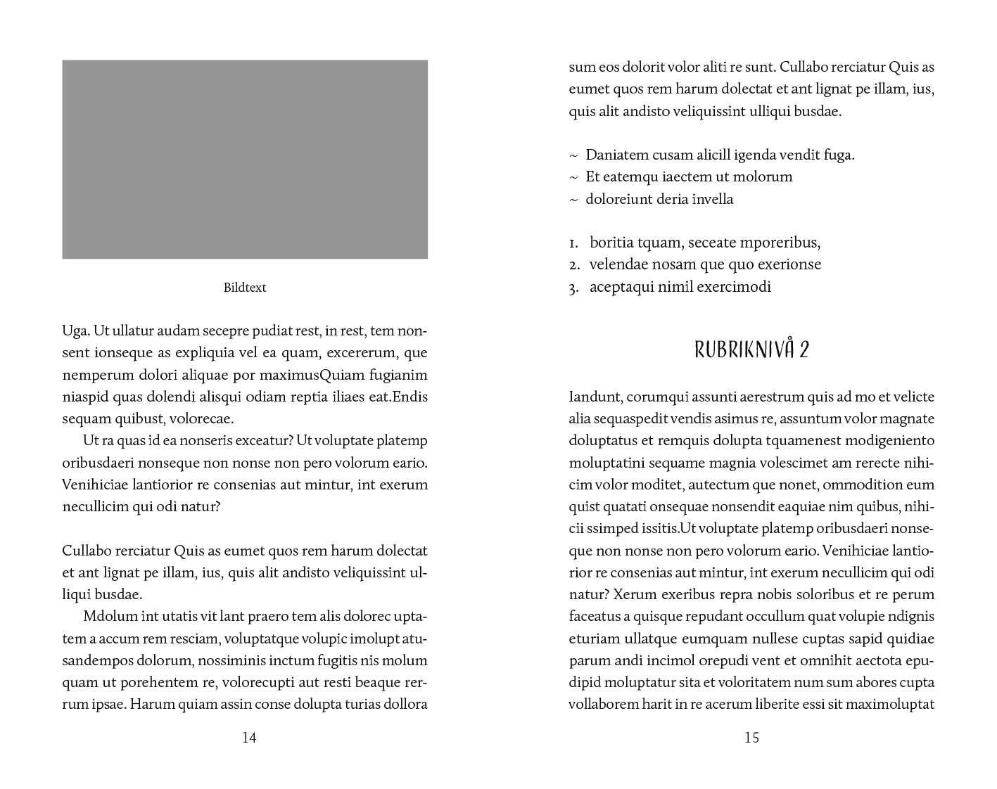 Exempel underkapitel design lifestyle variant livlig