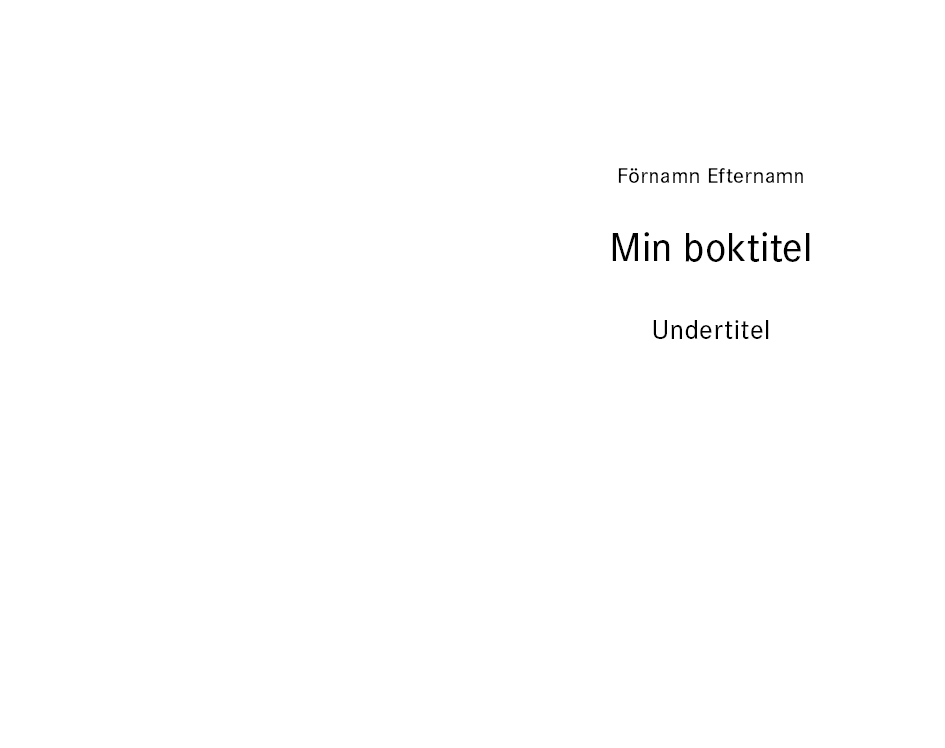 Exempel titelsida design facklitteratur akademisk variant klassisk