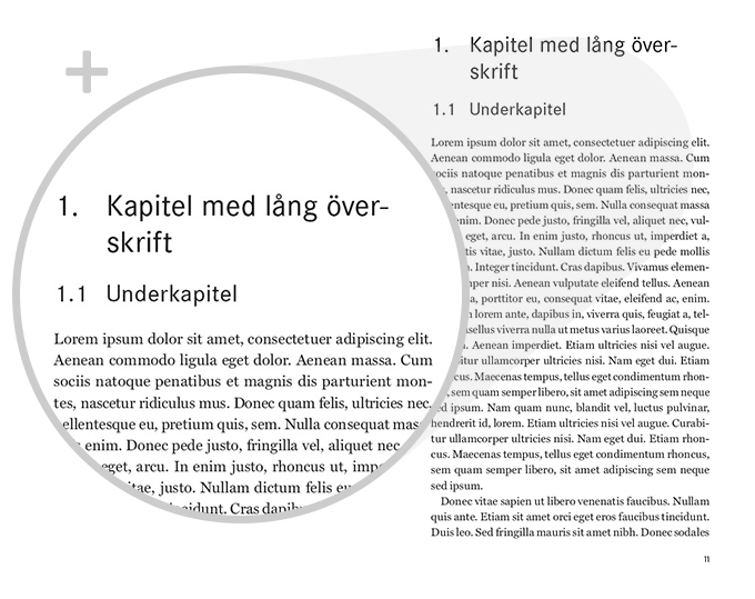Exempel kapitel design facklitteratur akademisk variant klassisk-förstoring