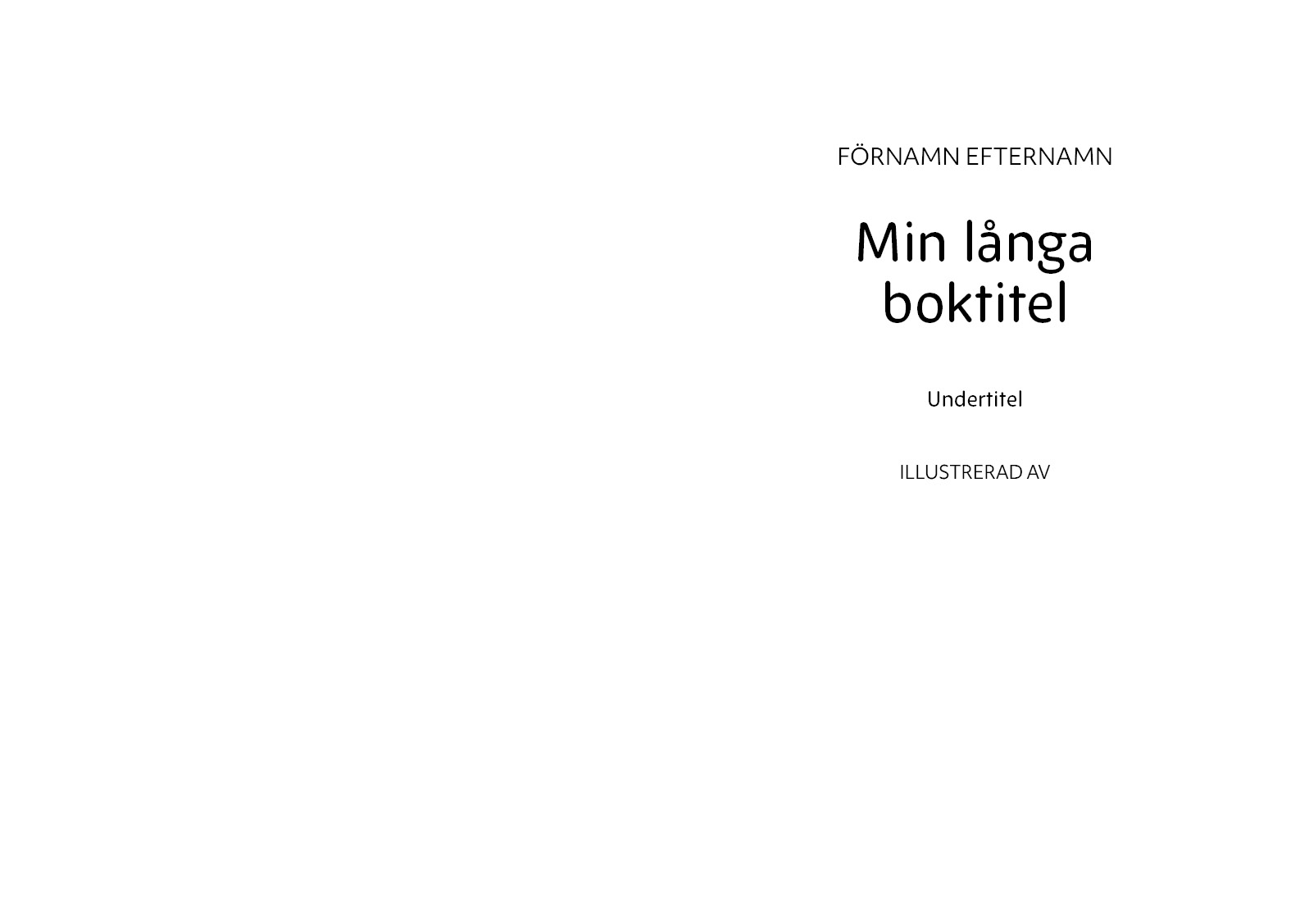 Exempel omslagsdesign bilderbok variant klassisk