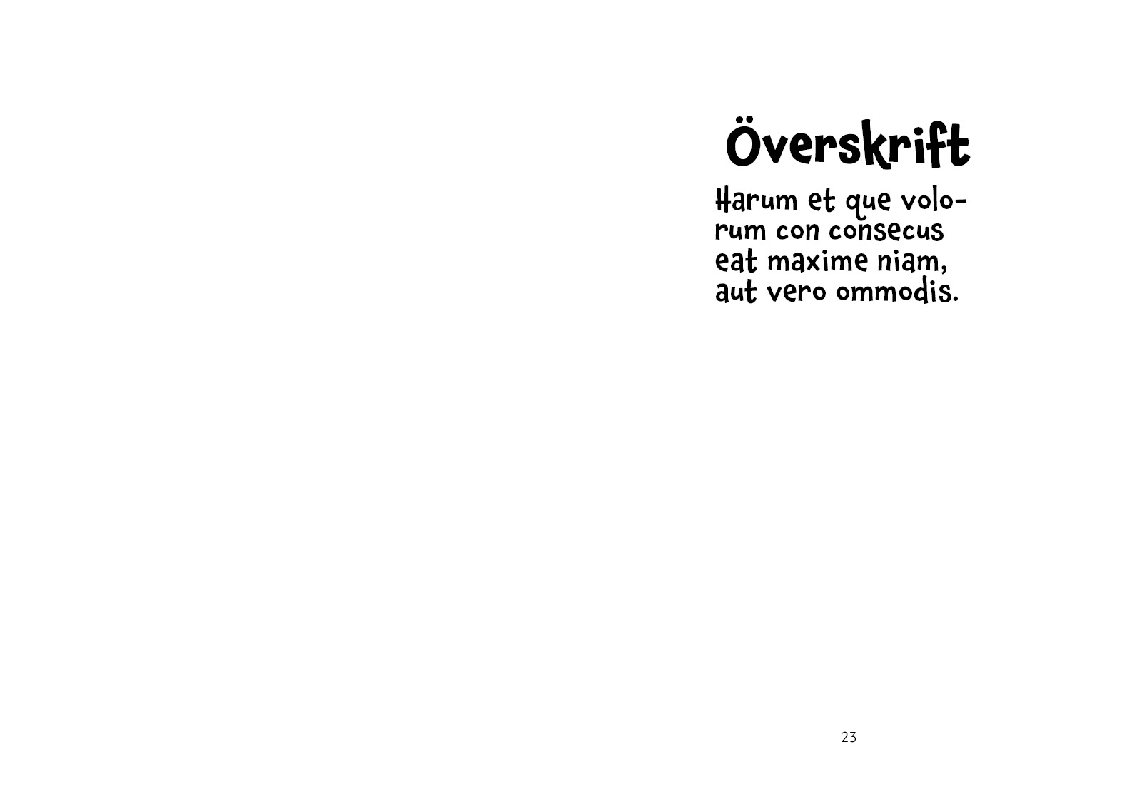 Exempel kapitel design bildbok variant lustig