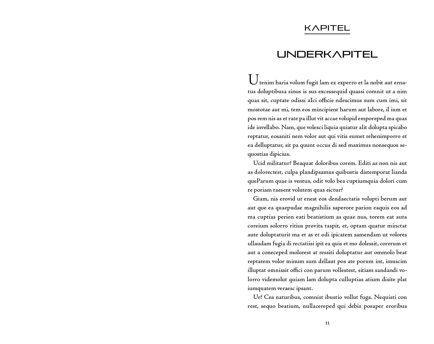 Exempel kapitel design fantasy variant klassisk