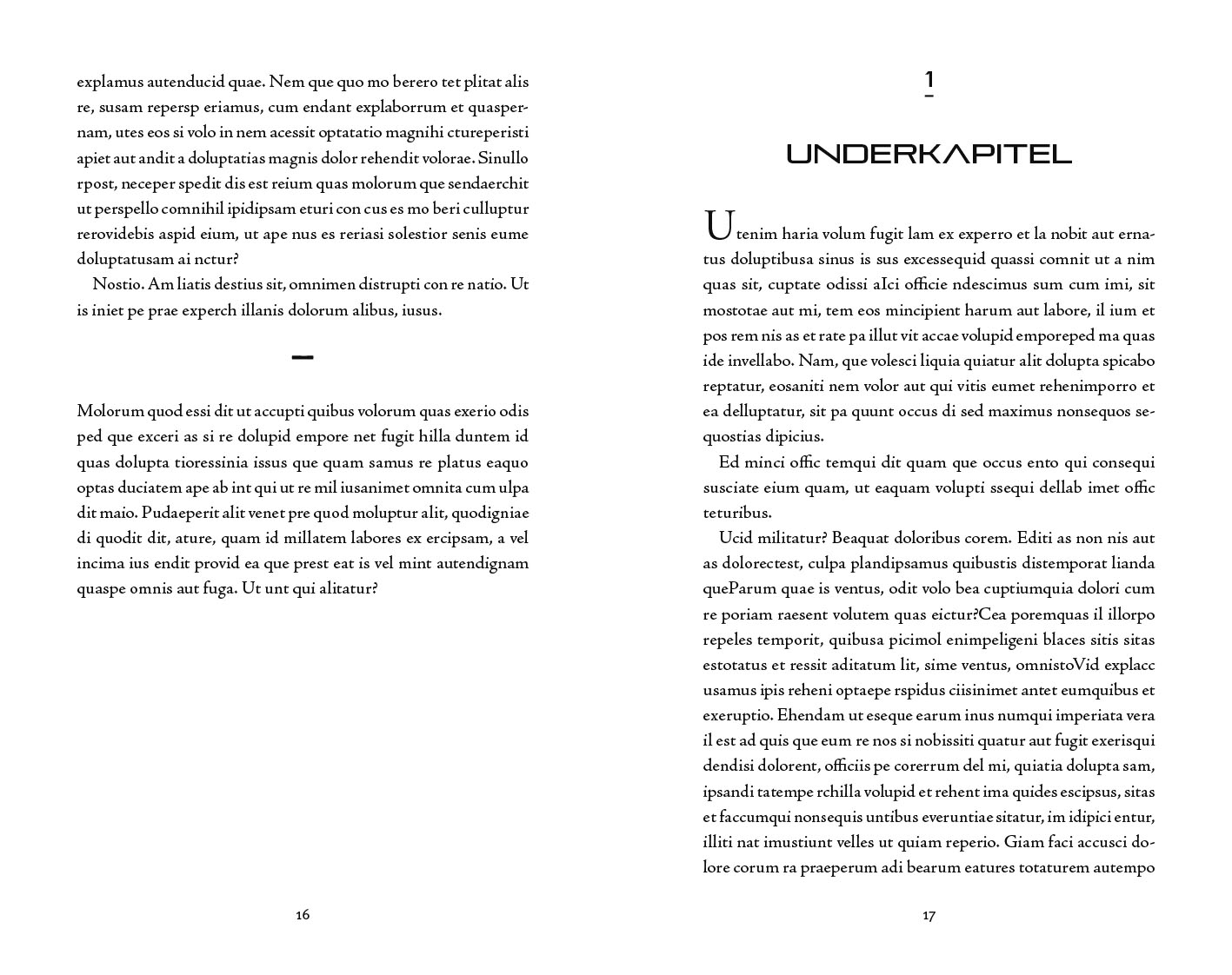 Exempel Kapitel numrerad design fantasy variant klassisk
