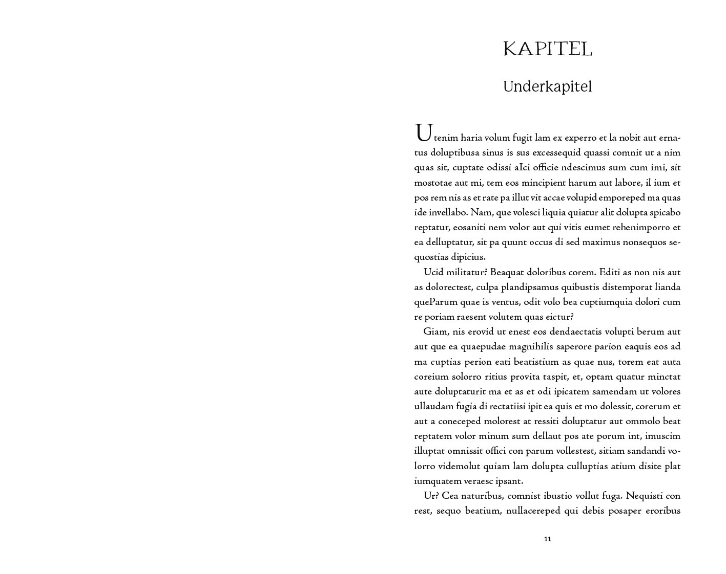 Exempel kapitel design fantasy variant modern