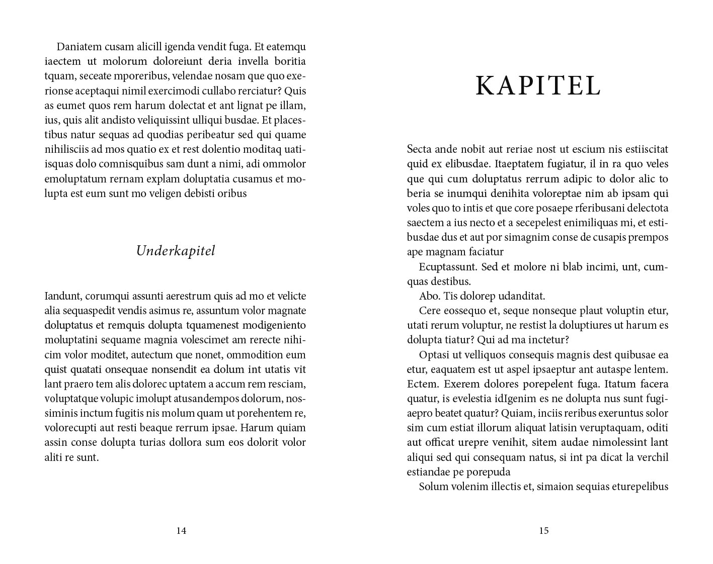Exempel underkapitel design deckare variant klassisk
