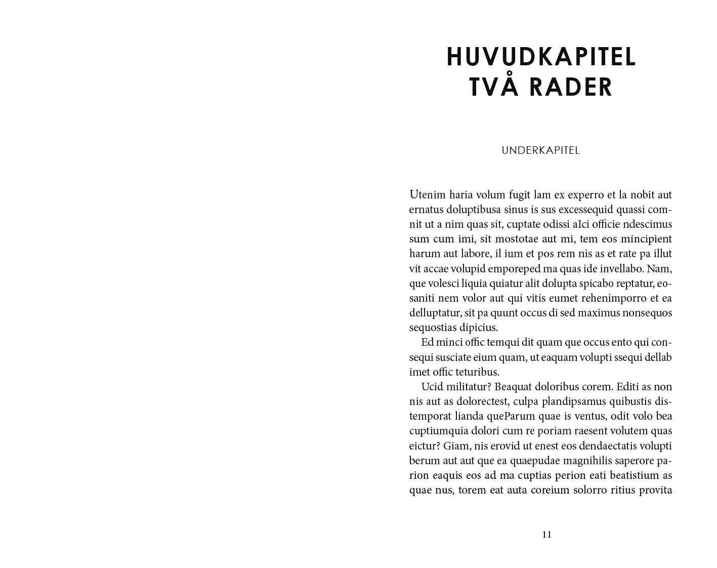 Exempel kapitel design deckare variant modern