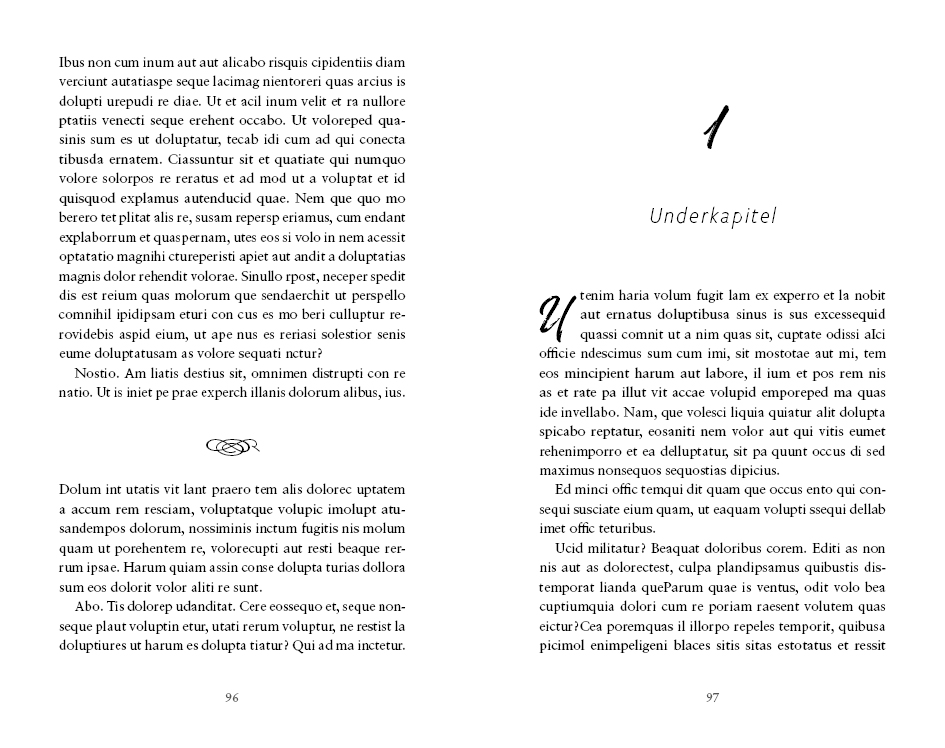 Exempel kapitel numrerad design romansroman variant individuell