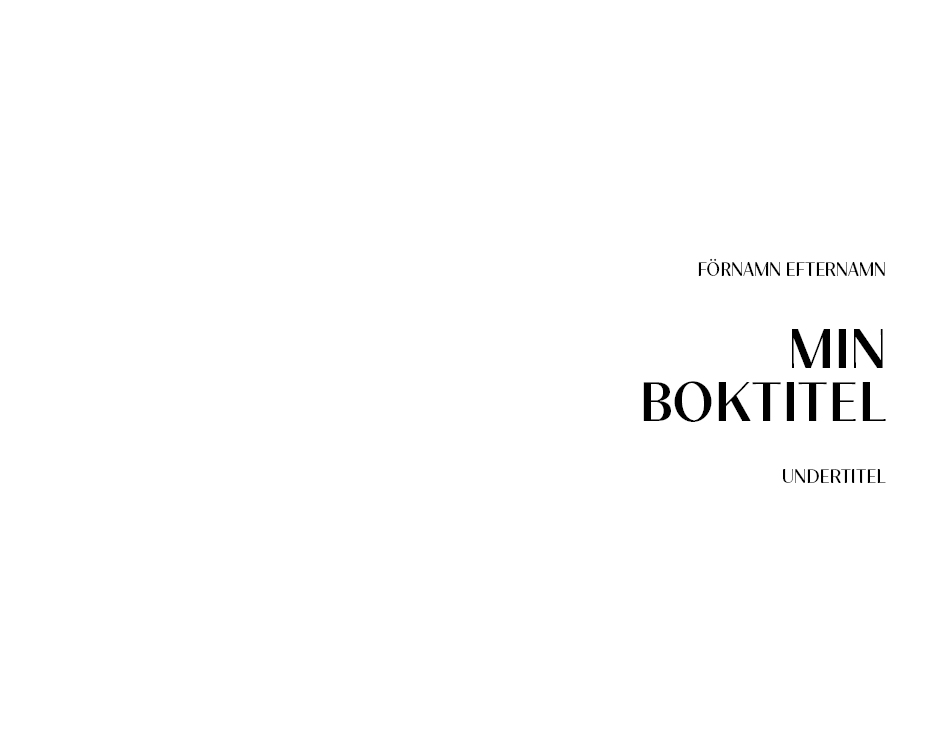 Exempel titelsida design handbok variant individuell